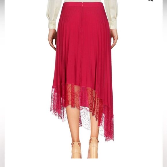 A.l.C. Elegant red Lace Hem Skirt, US0 - Picture 2 of 12